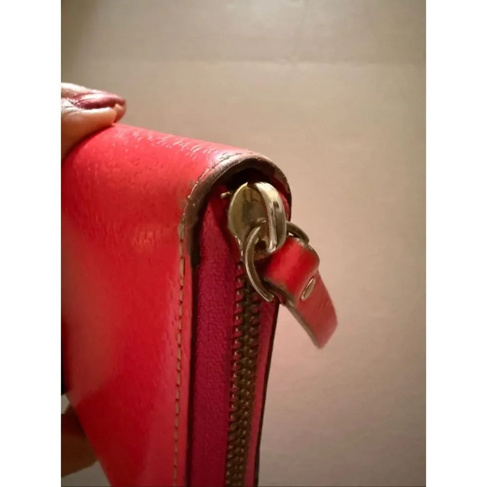 Kate Spade New York Pink Leather Zip Around Continental Wallet